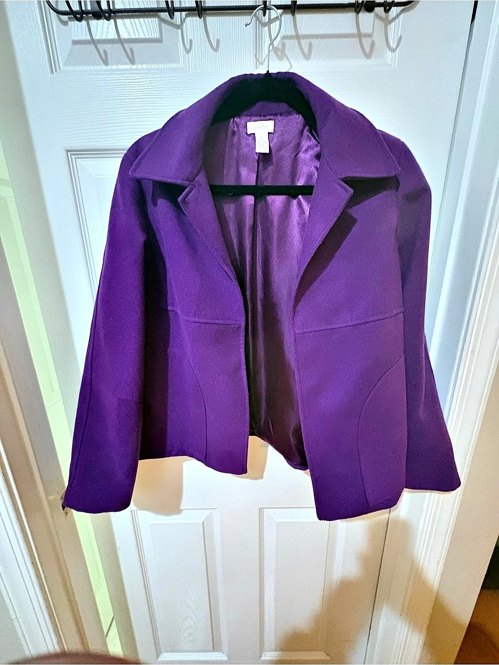 chico's Purple Blazer Size 2 Like New
